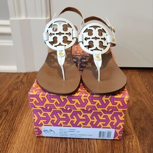 Tory Burch Holly patent calf sandals